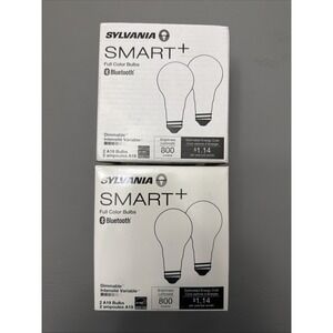 4 Sylvania Smart+ Bluetooth LED Light Bulb - full color-Alexa/ Apple